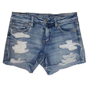 American Eagle - Lace Pocket Denim Jean Shorts - 4 - LN